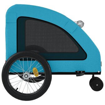 Hondenfietstrailer oxford stof en ijzer blauw 7