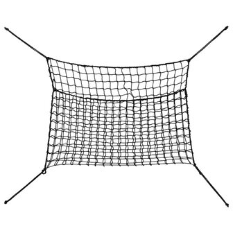 Hooinetten 2 st 90x60 cm rechthoekig polypropeen zwart 3