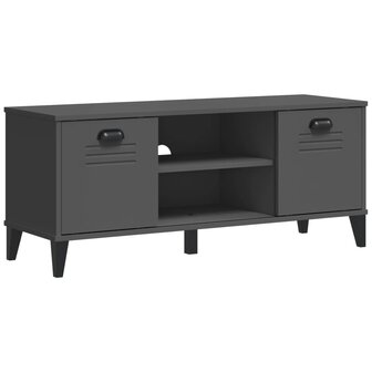 Schoenenbank VIKEN 106x35x45 cm bewerkt hout antracietgrijs 2