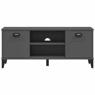 Schoenenbank VIKEN 106x35x45 cm bewerkt hout antracietgrijs 5