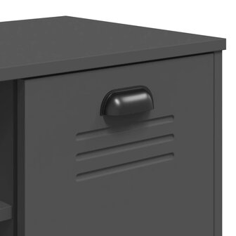 Schoenenbank VIKEN 106x35x45 cm bewerkt hout antracietgrijs 9