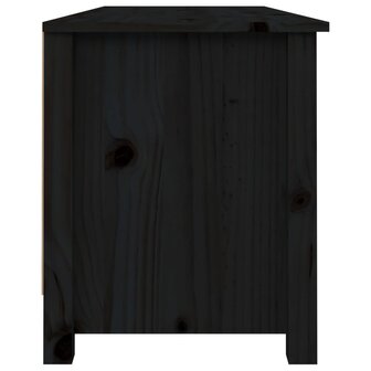 Schoenenbank 110x38x45,5 cm massief grenenhout zwart 4