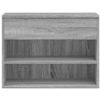 Schoenenbank 60x30x45 cm bewerkt hout grijs sonoma eikenkleurig 5