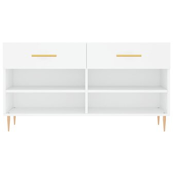 Schoenenbank 102x35x55 cm bewerkt hout wit 6