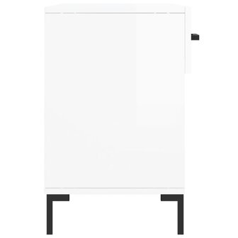 Schoenenbank 102x35x55 cm bewerkt hout hoogglans wit 7