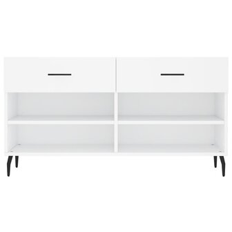 Schoenenbank 102x35x55 cm bewerkt hout wit 6