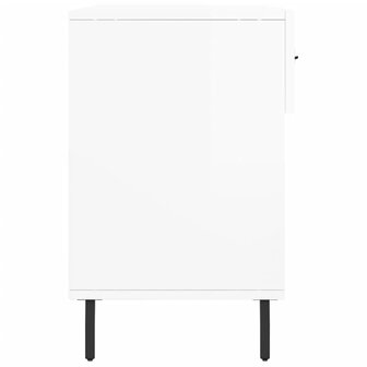Schoenenbank 102x35x55 cm bewerkt hout hoogglans wit 7