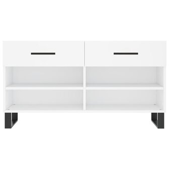 Schoenenbank 102x35x55 cm bewerkt hout wit 6