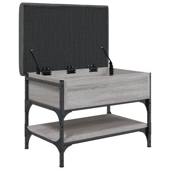 Schoenenbank 62x42x45 cm bewerkt hout grijs sonoma eikenkleurig 5