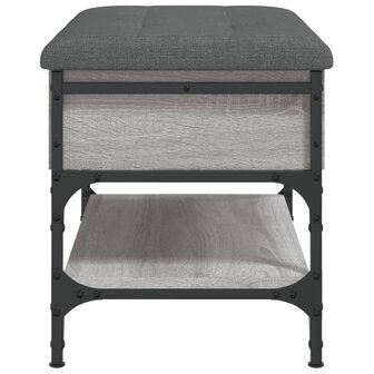 Schoenenbank 62x42x45 cm bewerkt hout grijs sonoma eikenkleurig 7