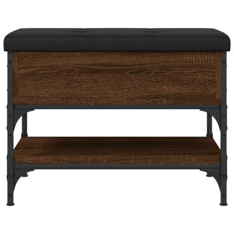 Schoenenbank 62x42x45 cm bewerkt hout bruin eikenkleur 6