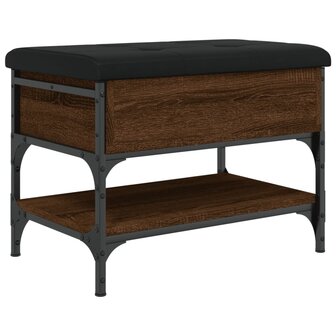 Schoenenbank 62x42x45 cm bewerkt hout bruin eikenkleur 8