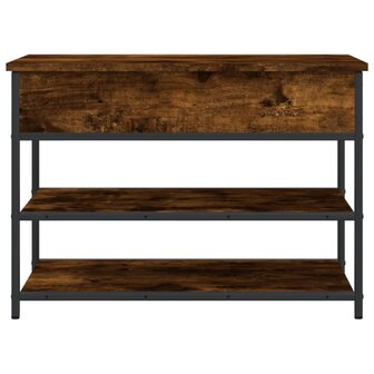 Schoenenbankje 70x42,5x50 cm bewerkt hout gerookt eikenkleurig 7
