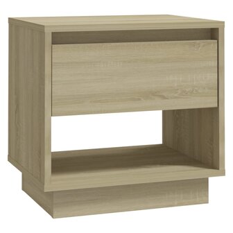 Nachtkastje 45x34x44 cm bewerkt hout sonoma eikenkleurig 2