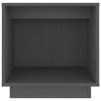 Nachtkastje 40x30x40 cm massief grenenhout grijs 4