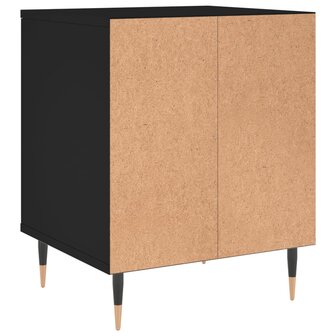 Nachtkastje 40x35x50 cm bewerkt hout zwart 6
