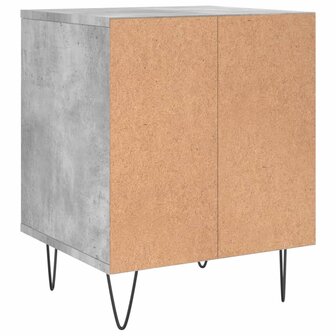 Nachtkastje 40x35x50 cm bewerkt hout betongrijs 6