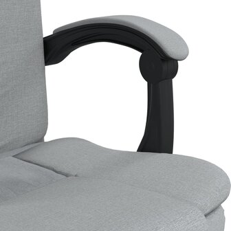 Kantoorstoel verstelbaar stof lichtgrijs 9