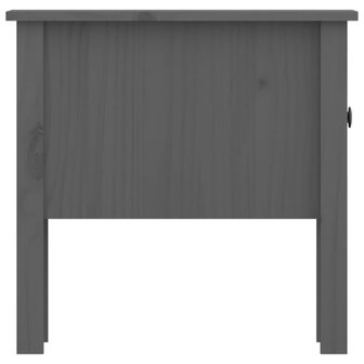 Bijzettafel 50x50x49 cm massief grenenhout grijs 8