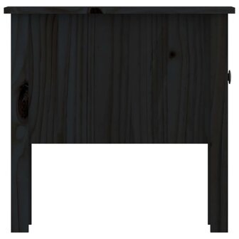 Bijzettafel 50x50x49 cm massief grenenhout zwart 8