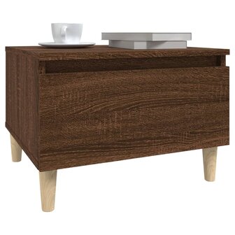 Bijzettafel 50x46x35 cm bewerkt hout bruin eikenkleur 4