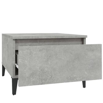 Bijzettafel 50x46x35 cm bewerkt hout betongrijs 7