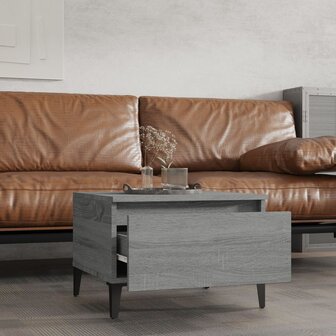 Bijzettafel 50x46x35 cm bewerkt hout grijs sonoma eikenkleurig 3