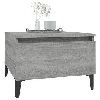 Bijzettafel 50x46x35 cm bewerkt hout grijs sonoma eikenkleurig 4