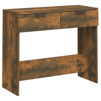 Wandtafel 90x36x75 cm bewerkt hout gerookt eikenkleurig 2
