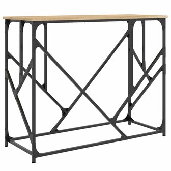Wandtafel 100x40x80 cm bewerkt hout sonoma eikenkleurig 2