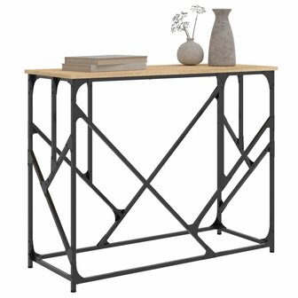 Wandtafel 100x40x80 cm bewerkt hout sonoma eikenkleurig 3