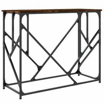 Wandtafel 100x40x80 cm bewerkt hout gerookt eikenkleurig 6