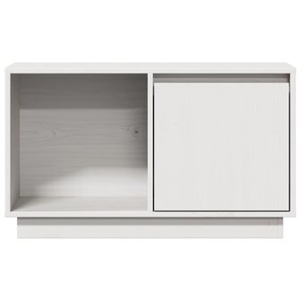 Tv-meubel 74x35x44 cm massief grenenhout wit 4