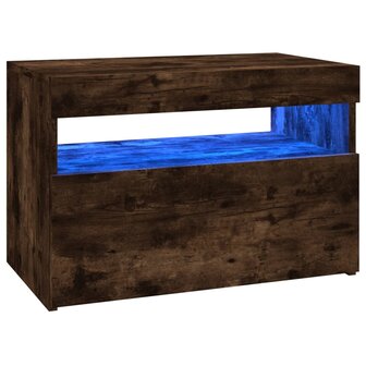 Tv-meubel met LED-verlichting 60x35x40 cm gerookt eikenkleurig 2
