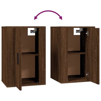 Tv-wandmeubel 40x34,5x60 cm bruin eikenkleur 8