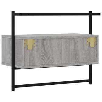 Tv-meubel wandgemonteerd 60,5x30x51 cm hout grijs sonoma eiken 7