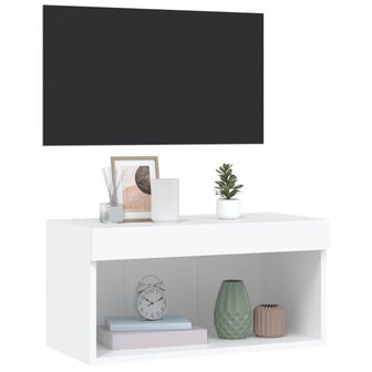 Tv-meubel met LED-verlichting 60x30x30 cm wit 6