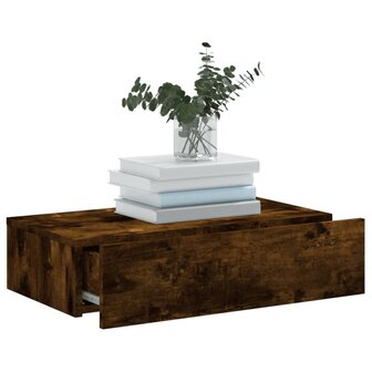 Tv-meubel met LED-verlichting 60x35x15,5 cm gerookt eikenkleur 5