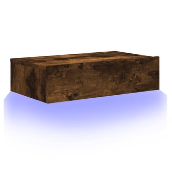 Tv-meubel met LED-verlichting 60x35x15,5 cm gerookt eikenkleur 6