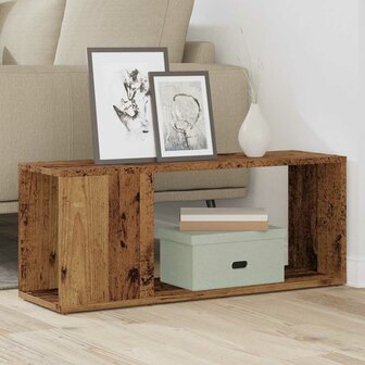 Tv-meubel 80x24x32cm bewerkt hout oud houtkleurig 3