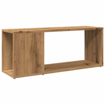 Tv-meubel 80x24x32cm bewerkt hout artisanaal eikenkleur 2