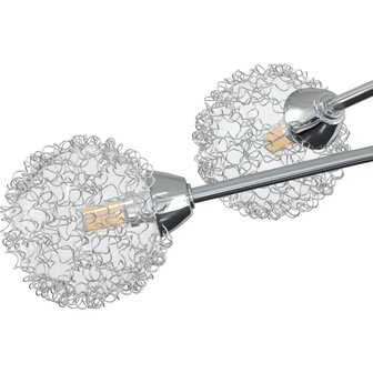 Plafondlamp met gaasdraadkapjes 5xG9 4