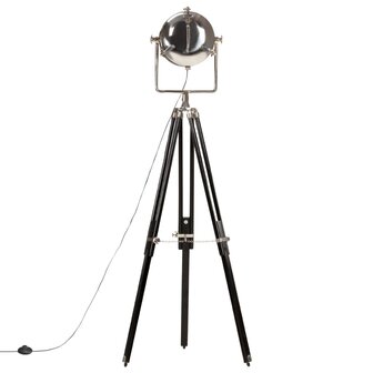 Vloerlamp driepoot 171 cm massief mangohout zwart 5