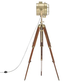 Vloerlamp driepoot 165 cm massief mangohout        4