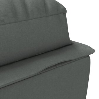 Chaise longue met kussens stof donkergrijs 7