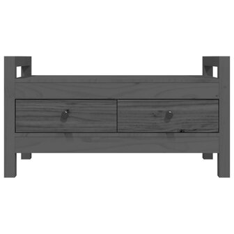 Halbankje 80x40x43 cm massief grenenhout grijs 4