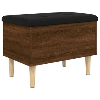 Opbergbankje 62x42x46 cm bewerkt hout bruin eikenkleur 2