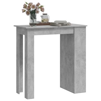 Bartafel met opbergrek 102x50x103,5 cm spaanplaat betongrijs 4