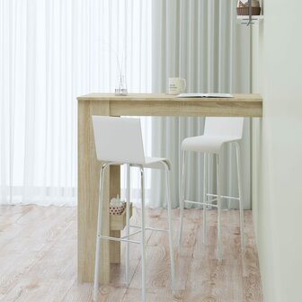 Bartafel wandgemonteerd 102x45x103,5 cm bewerkt hout eikenkleur 6