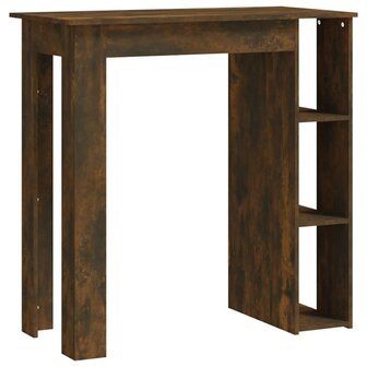 Bartafel met schap 102x50x103,5 cm bewerkt hout gerookt eiken 2